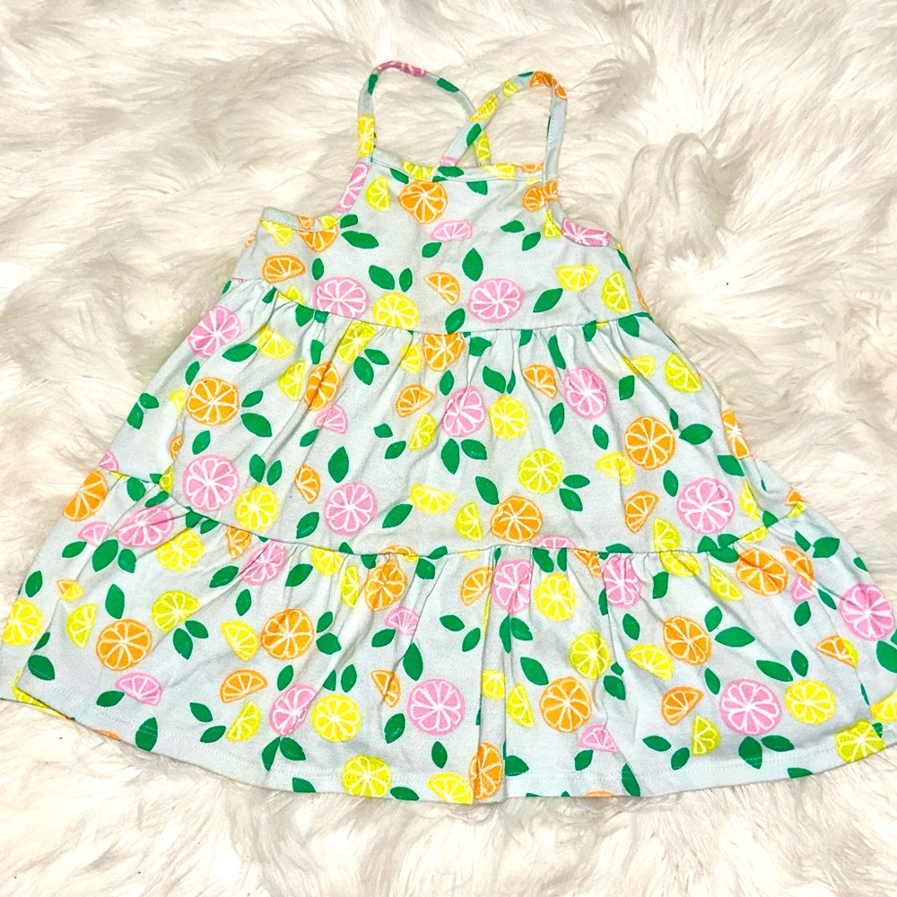 Cat & Jack Citrus Print Sundress 2T EUC